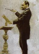 johannes brahms dvorak conducting at the chicago world fair in 1893 oil painting reproduction